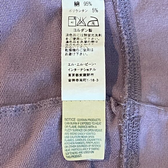 L.L. Bean 2-Piece Lounge Sweat Set Cotton Blend Women's XL Purple #29T - Picture 8 of 8